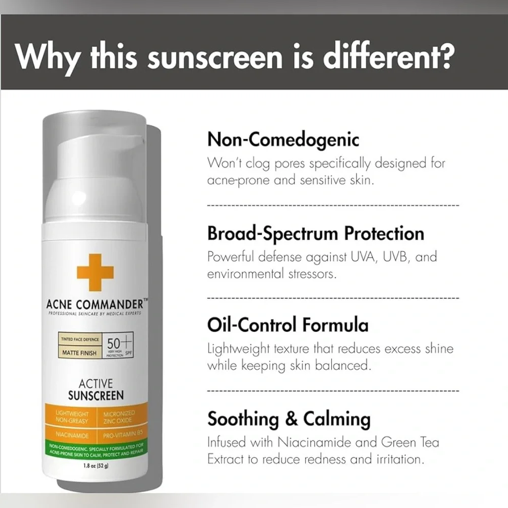 Acne Commander Non Comedogenic Tinted Sunscreen
